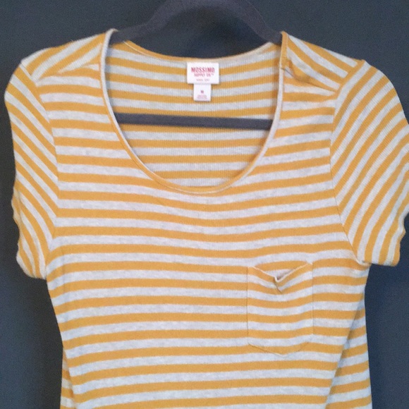 Yellow striped dress/beach cover up - Picture 2 of 2